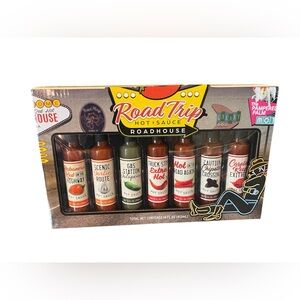 NIB Road Trip Hot Sauce (7) Pack of Hot Sauces